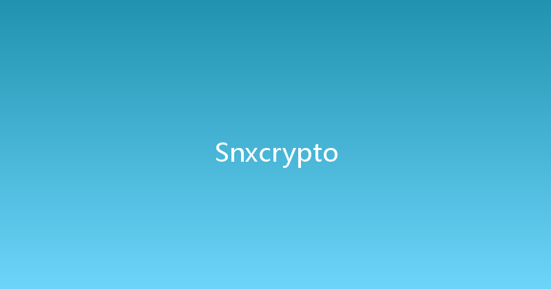 Snxcrypto 