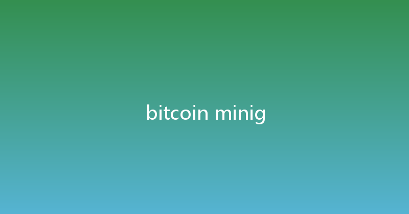 bitcoin minig 
