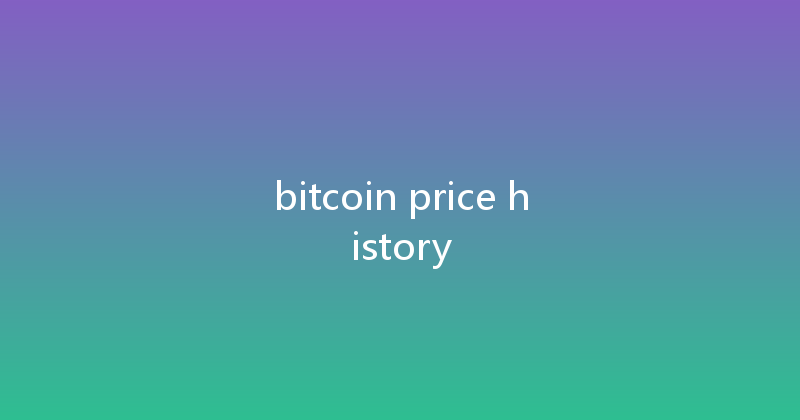 bitcoin price history 